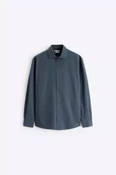 Рубашка Zara textured, синий