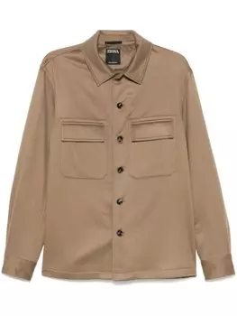 Рубашка Zegna Alba, коричневый
