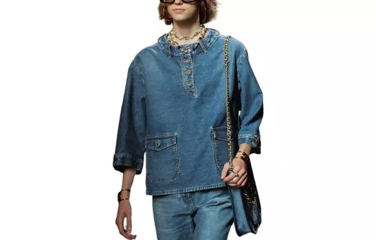 Рубашка женская Chanel, синий