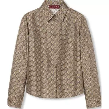 Рубашка женская светло-коричневая Gucci