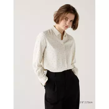 Рубашка женская Uniqlo, молочно-белая