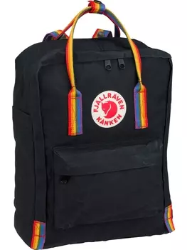 Рюкзак FJLLRVEN/Backpack Kanken Rainbow, цвет Black/Rainbow Pattern