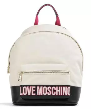 Рюкзак Free Time из хлопка Love Moschino, бежевый