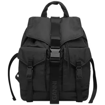 Рюкзак Ganni Recycled Tech, черный