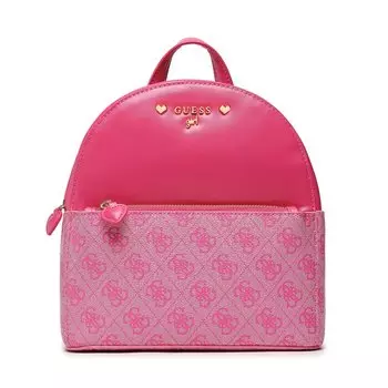 Рюкзак женский Guess Backpack с монограммой логотипа, розовый