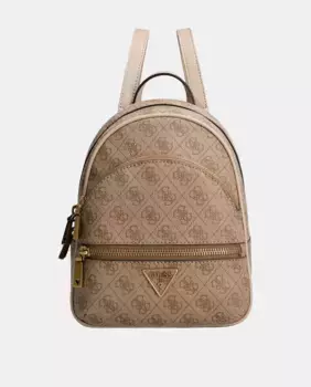 Рюкзак с молнией Guess, бежевый