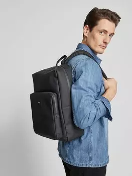 Рюкзак с нашивкой-лейблом модель «CK ESSENTIAL» CK Calvin Klein, черный