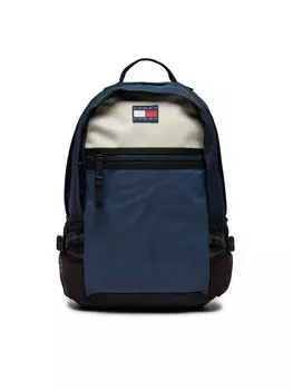 Рюкзак Tommy Jeans color block con logo engomado de hombre AM0AM12611, темно-синий