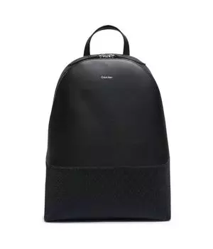 Рюкзак женский Calvin Klein комбинированный с принтом из монограмм, черный