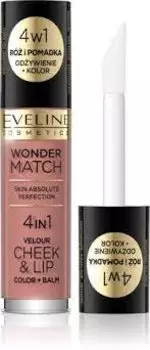 Румяна и жидкая помада 01, 4,5 мл Eveline, Wonder Match Cheek & Lip, Eveline Cosmetics