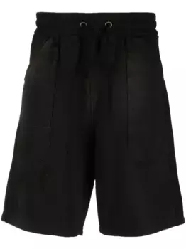 Рваные хлопковые шорты BALMAIN, черный