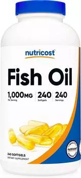 Рыбий жир Nutricost, 240 капсул