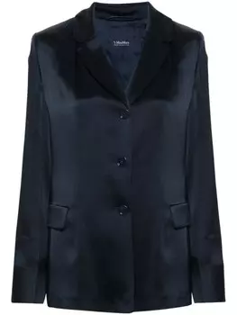 'S Max Mara атласный пиджак, синий