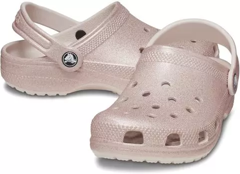 Сабо Classic Glitter Clog Crocs, цвет Quartz Glitter