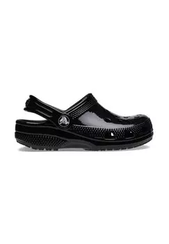 Сабо Crocs, черный металлик