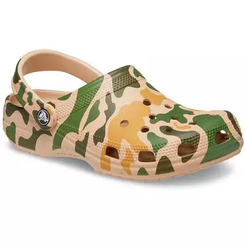 Сабо Crocs Classic Printed Camo, бежевый