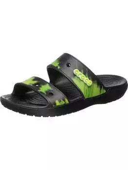 Сабо Crocs, цвет black/lime punch