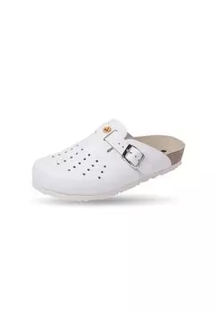 Сабо женские ESD Schuhmode Weeger с перфорацией, белый