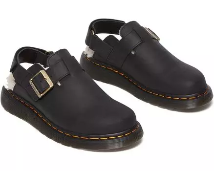 Сабо Dr. Martens Jorge II Faux Fur Lined Slingback Mules, черный
