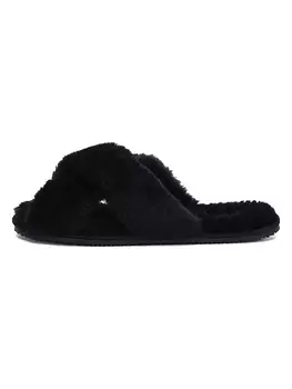 Сабо ISLAND BOOT Hausschuhe Fluffy, черный