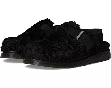Сабо Unisex Dr. Martens Jorge II Faux Fur Lined Deluxe Borg Slingback Mules, черный