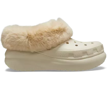 Сабо утепленные Furever Crush Crocs мужские, цвет Bone