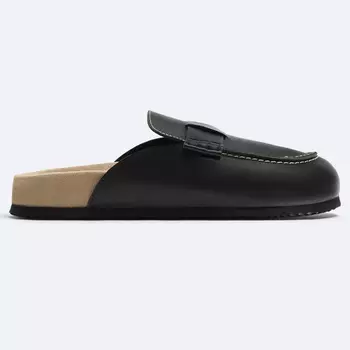 Сабо Zara Leather Penny Strap, черный