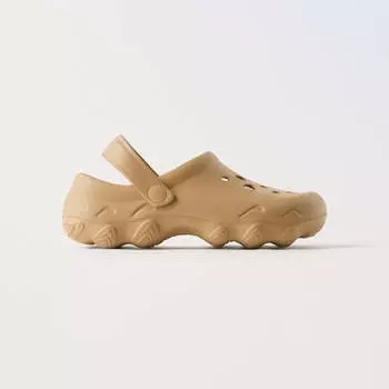 Сабо Zara Rubberised, коричневый
