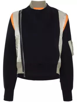 sacai бомбер Sponge Sweat Blouson, синий