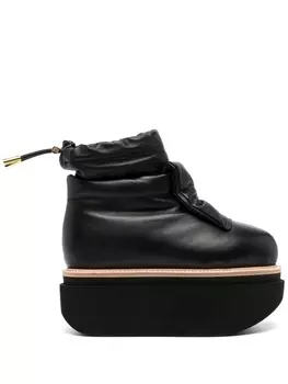 sacai дутые ботинки, черный