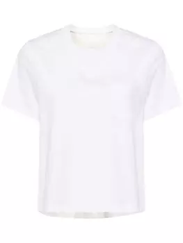 sacai футболка с вставками, белый