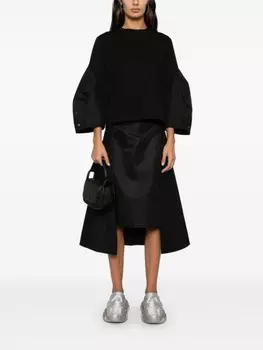 Sacai футболка со вставками, черный