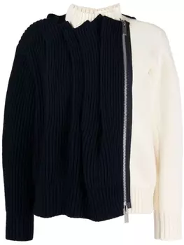 sacai кардиган в двух тонах, синий