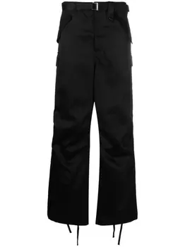 sacai прямые брюки карго, черный