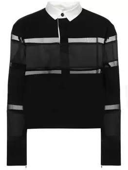 sacai рубашка поло Suiting Bonding, черный