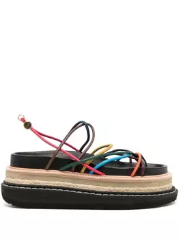 sacai сандалии на платформе, синий
