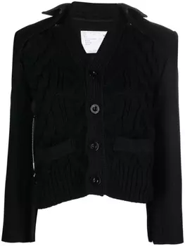 sacai шерстяной кардиган, черный