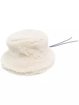 sacai textured wool bucket hat, белый