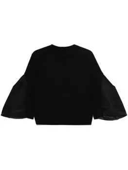 Sacai толстовка с панелями, черный