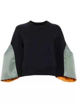 Sacai толстовка с панелями, синий