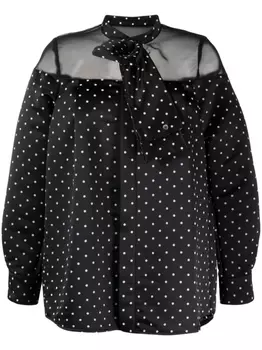 sacai топ в горох, черный