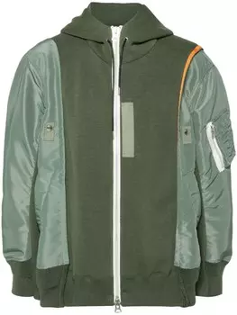 Sacai твиловое худи, зеленый