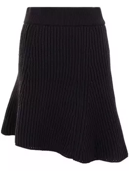 Sacai юбка из трикотажного полотна, черный