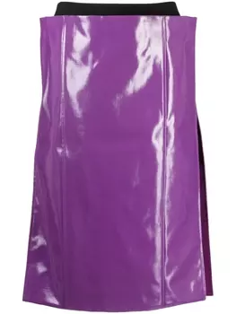 sacai юбка с разрезом, фиолетовый