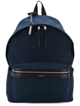 Saint Laurent classic zipped backpack, синий