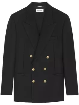 Saint Laurent double-breasted blazer, черный