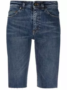 Saint Laurent джинсовые шорты, синий