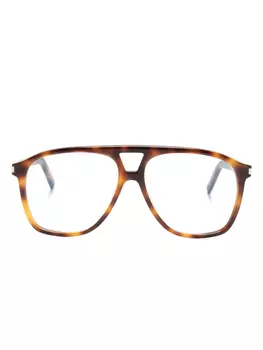 Saint Laurent Eyewear очки-пилоты, коричневый
