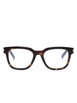 Saint Laurent Eyewear очки трапециевидной формы, коричневый