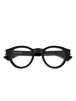 Saint Laurent Eyewear очки в круглой оправе, черный